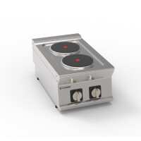 Aragaz electric, 2 plite, diametru reglabil. 22 cm | TECNOINOX 716001