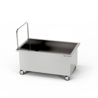 Bazin de înot cu 1 cameră din oțel inoxidabil, mobil scăzut (adâncime. 30 cm) 80x60x85 cm | FORGAST