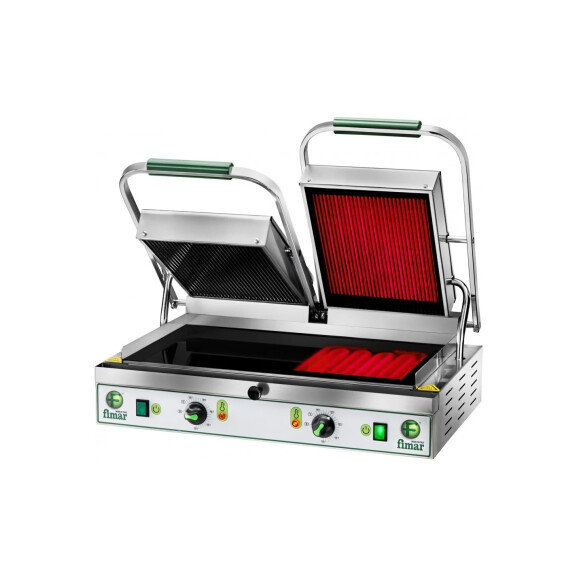 Grătar cu contact dublu cu plăci ceramice netede | FIMAR PV55LL