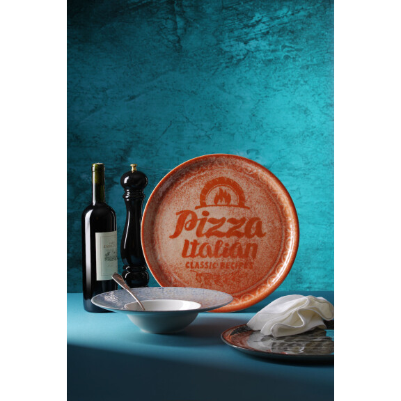 Farfurie pentru pizza Recipe Collection Brick Red - diametrur. 33 cm | HENDI 778944