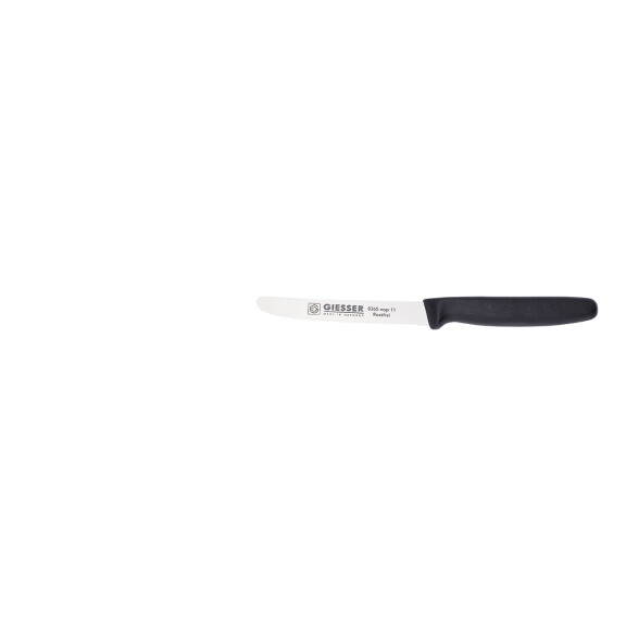 Cuțit universal cu margine ondulată - 11 cm, negru | GIESSER MESSER 8365 wsp 11