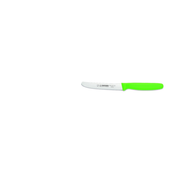 Cuțit universal cu margine ondulată - 11 cm, verde deschis | GIESSER MESSER 8365 wsp 11 hgr