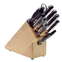 Set de cuțite BestCut în bloc din lemn de fag - 9 piese | GIESSER MESSER 9892 b9 bc