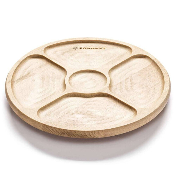 Masă de servire rotativă din lemn cu 4 compartimente | FORGAST FG12650