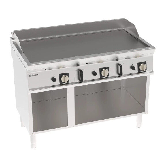 Placă de grătar cu gaz netedă pe o bază deschisă 120 cm | TECNOINOX 713159