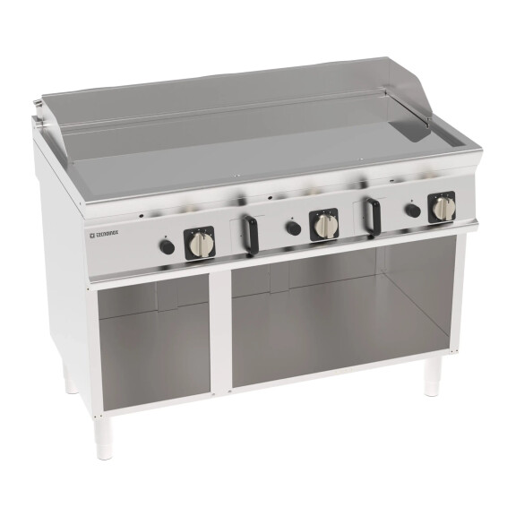 Grătar cu gaz neted, cromat, pe o bază deschisă 120 cm | TECNOINOX 713161