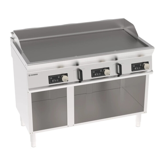 Grătar electric, control electronic, suprafață netedă, bază deschisă, 120 cm, 400V Tecno74 | TECNOINOX 716246