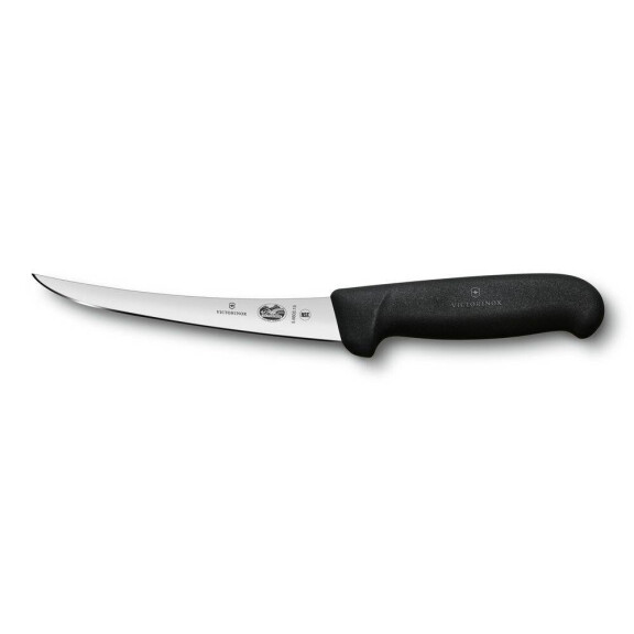 Cuțit de dezosat FIBROX negru - lungime. lame 15 cm | VICTORINOX 5.6603.15
