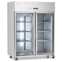 GN 2/1 dulap frigorific vitrat din oțel inoxidabil 1476 l FORGAST FG07116