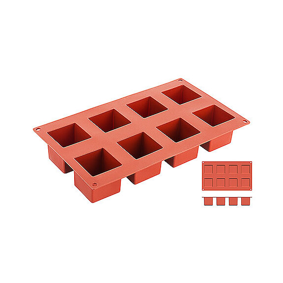 Forma de tort în formă de cub, silicon | CONTACTO 6644/050