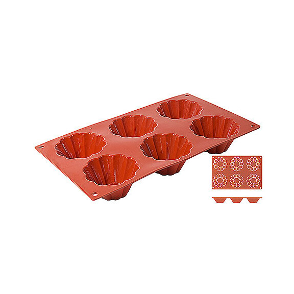 Briochette 8x3 cm formă de cupcake, silicon | CONTACTO 6638/863