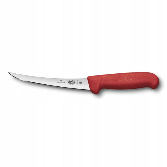 Cuțit de dezosat FIBROX roșu - lungime. lame 12 cm | VICTORINOX 5.6601.12