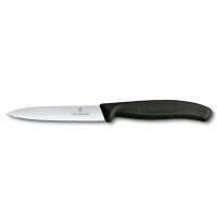 Cuțit de legume Swiss Classic negru lung. lame 10 cm | VICTORINOX 6.7703