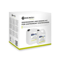 Zestaw profesjonalnych preparatów do mycia i płukania naczyń w zmywarkach gastronomicznych | HENDI 979792