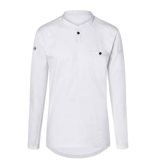 Cămașă de bucătar cu mânecă lungă albă | KARLOWSKY TM 6-3