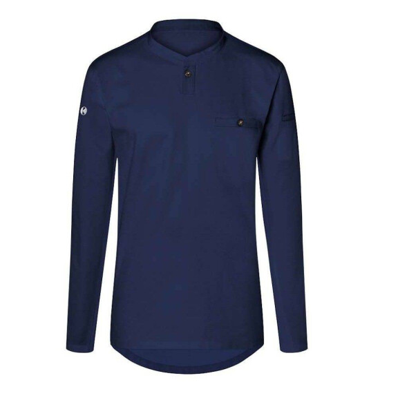 Cămașă de bucătar cu mânecă lungă performantă navy | KARLOWSKY TM 6-10