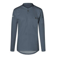 Cămașă de bucătar cu mânecă lungă antracit | KARLOWSKY TM 6-5