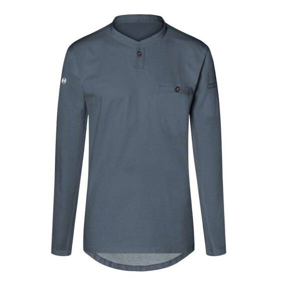 Cămașă de bucătar cu mânecă lungă antracit | KARLOWSKY TM 6-5