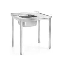 Masă cu chiuvetă cu 1 vas, 100x60x85 cm | HENDI 812648