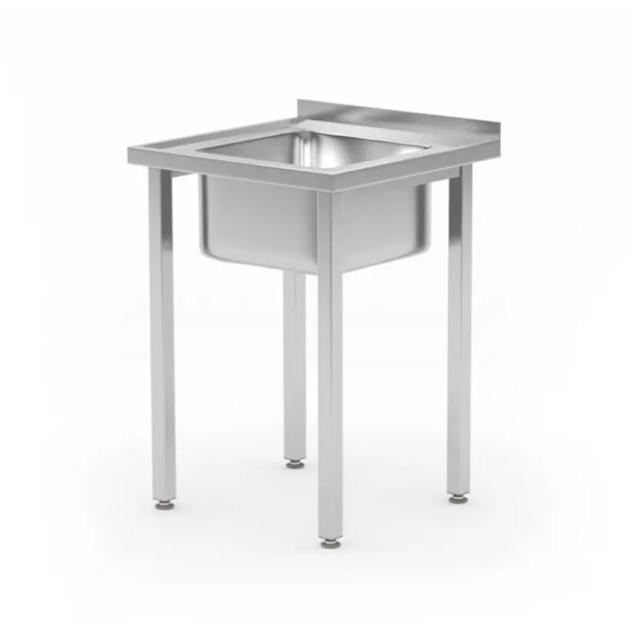 Masă cu chiuvetă cu 1 vas, 60x60x85 cm | HENDI 816752