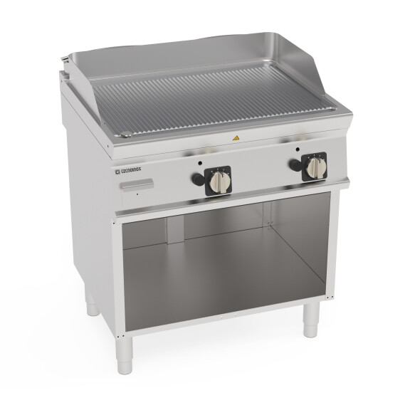 Placă grătar gaz crom. perie. rfl. pe o bază deschisă 74.8x56.4 cm 14 kW | TECNOINOX 713193