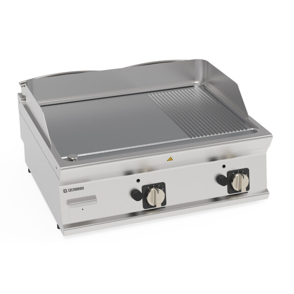 Grătar pe gaz, cromat 2/3 neted 1/3 canelat reglabil 74,8x56,4 cm TECNOINOX 713187