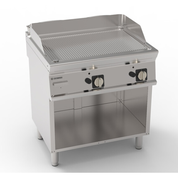 Placă deschisă cu caneluri pentru grătar cu gaz 74,8x56,4 cm | TECNOINOX 713182