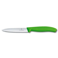 Cuțit de legume Swiss Classic verde lung. lame 10 cm | VICTORINOX 6.7706.L114