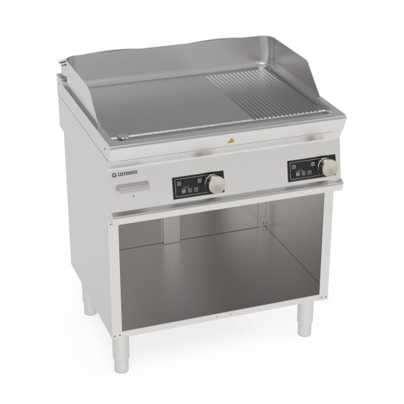 Placă de grătar cu nervuri netede 400V Tecno74 | TECNOINOX 716245
