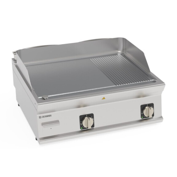 Placă de grătar cu nervuri netede 400V Tecno74 | TECNOINOX 716228