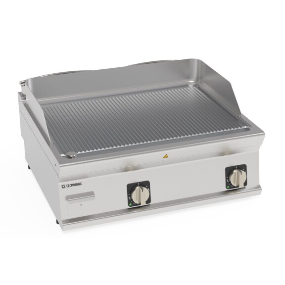 Placă de grătar cromată cu caneluri 400V Tecno74 | TECNOINOX 716229