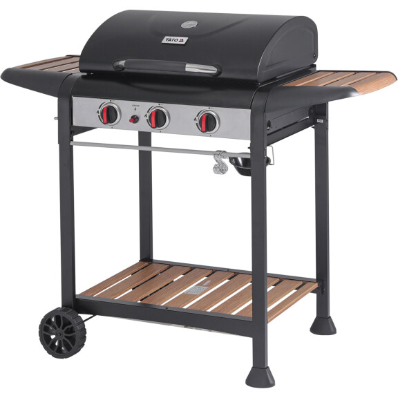 Grătar pe gaz, NATORI 9 kW, 3 arzătoare 60 x 42 cm | YATO YG-20009