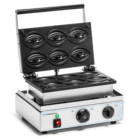 Aparat electric pentru vafe tip V pentru 6 vafe, 1.55 kW, 230 V | FORGAST FG09708