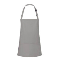 Șorț scurt de bază 75 x 60 cm cu buzunar și cataramă gri bazalt | KARLOWSKY BLS 6-90-Stck