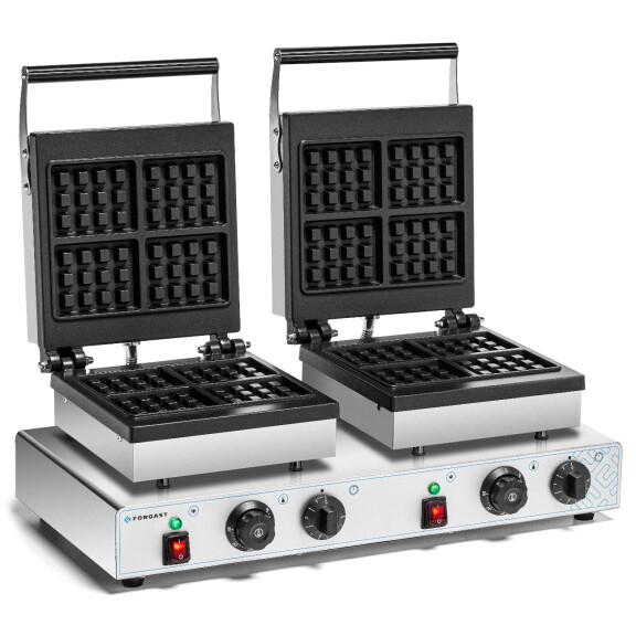 Aparat electric pentru vafe 4x3 dublu, 8 vafe, 3.5 kW, 230 V | FORGAST FG09726