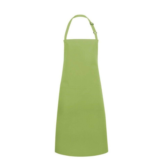 Șorț de bucătar de bază 75 x 90 cm cu buzunar și cataramă verde lime | KARLOWSKY BLS 5-81-Stck
