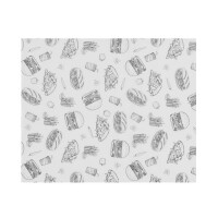 Hârtie pergament cu model fast-food dreptunghiular, 20x25 cm | HENDI 678268