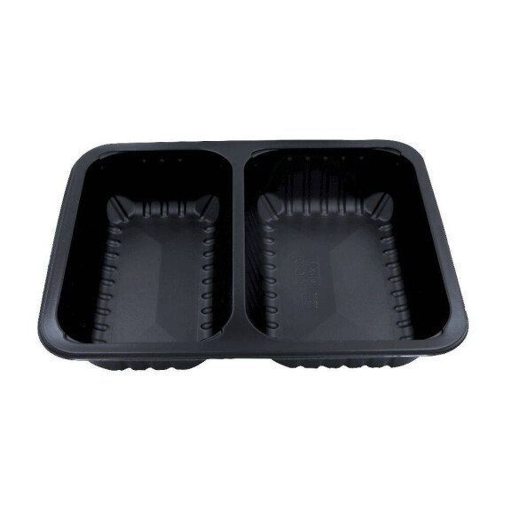 Cutii de prânz pentru mese la pachet cu 2 camere 22,7x17,8x5 cm - 320 bucăți. | GULLIN MAPCOR2C22750DC