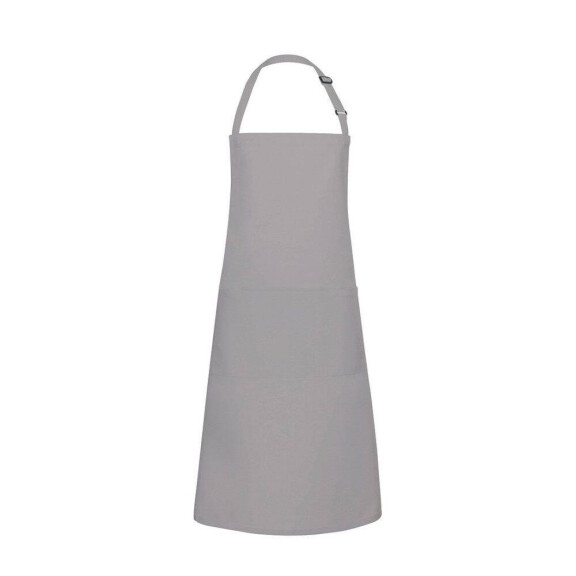 Șorț de bucătar de bază 75 x 90 cm cu buzunar și cataramă gri bazalt | KARLOWSKY BLS 5-90-Stck