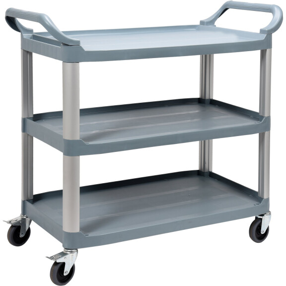 Cărucior de ospătar pliabil din plastic cu 3 rafturi | YATO YG-09100