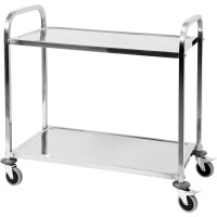 Cărucior de chelner pliabil din oțel inoxidabil cu 2 rafturi | YATO YG-09095