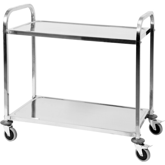 Cărucior de chelner pliabil din oțel inoxidabil cu 2 rafturi | YATO YG-09095