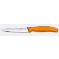 Swiss Classic cuțit zimțat pentru legume și fructe portocaliu lung. lame 11 cm | VICTORINOX 6.7836.L119