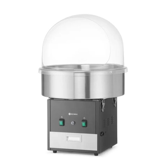 Mașină de vată de zahăr fără capac, culoare neagră, 220-240V/1130W, 52x52x(Î)50.3 cm | HENDI 282816