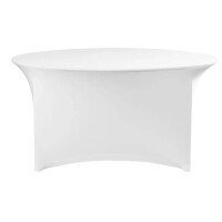 Față de masă rotundă, albă, diametru 150 cm, înălțime 76 cm | HENDI 814512