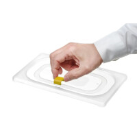 Cleme HACCP pentru containere GN din polipropilenă, galbene, 12 buc. | HENDI 880685