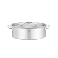 Oală joasă cu capac, din oțel inoxidabil - capacitate 14,1 l | HENDI 836514