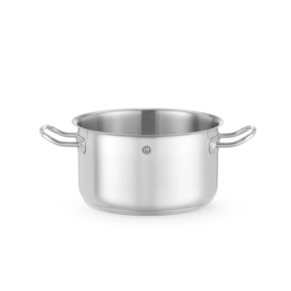 Oală medie din oțel inoxidabil Kitchen Line, capacitate 3,5 l, diametru 20 cm, înălțime 11,5 cm | HENDI 837719