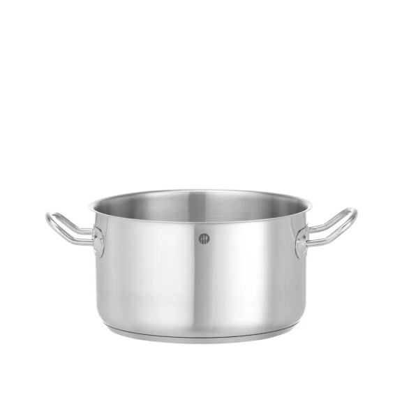 Oală din oțel inoxidabil medie Kitchen Line, capacitate 6 l, diametru 24 cm, înălțime 13,5 cm | HENDI 837726