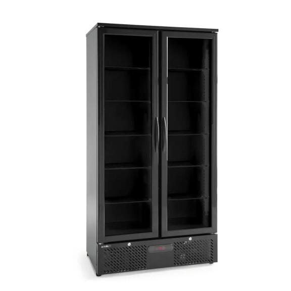 Frigider pentru băuturi cu 2 uși, 384 l, 230 V, 0,365 kW, negru | ARKTIC 237014